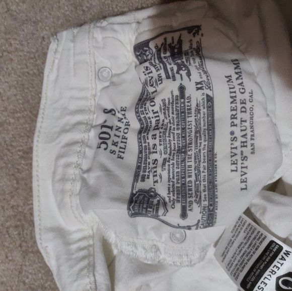 Levi's 501 Skinny White Jeans - Picture 4 of 5